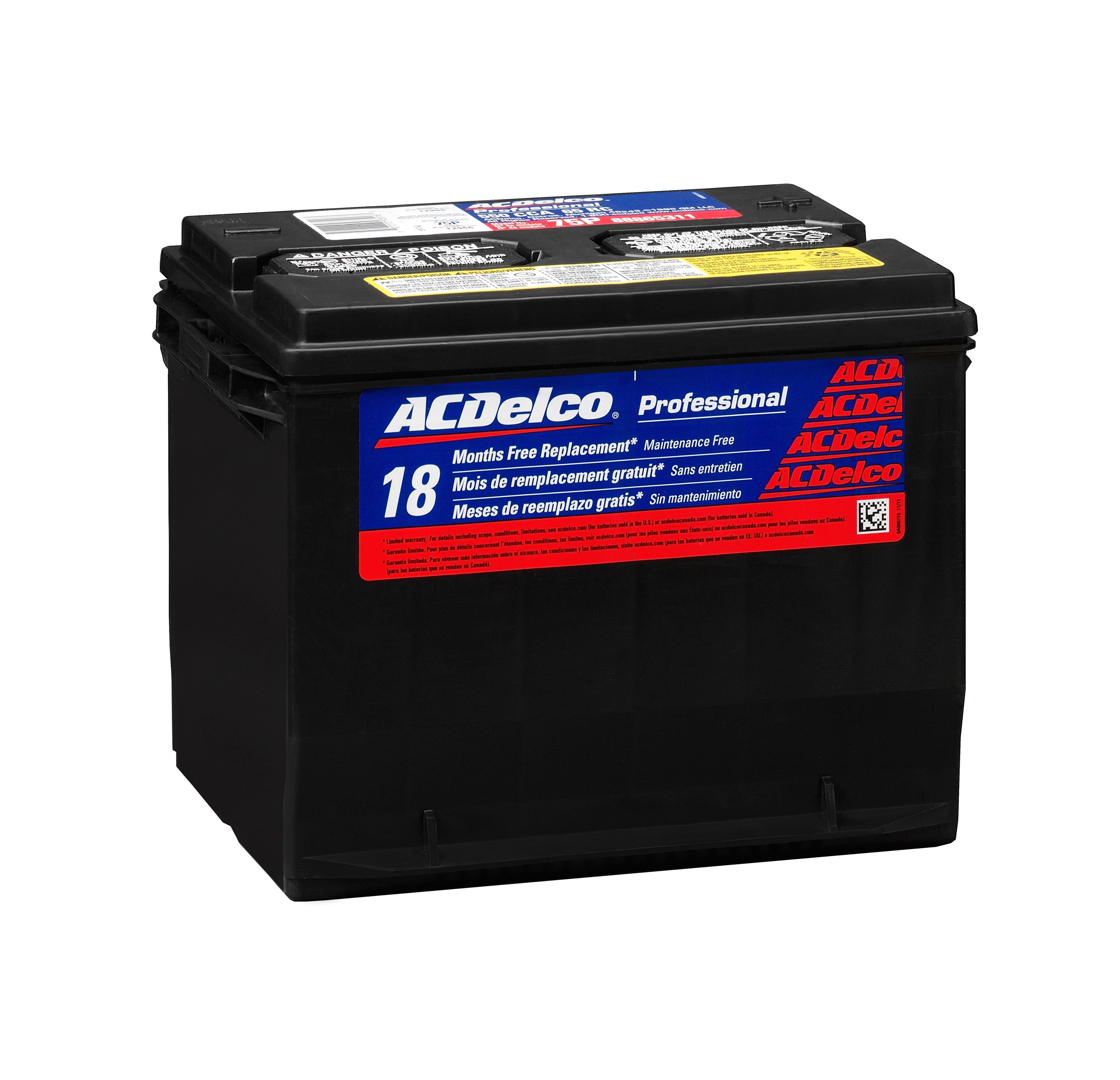 ACDELCO GOLD/PROFESSIONAL - Red Battery - DCC - 75p