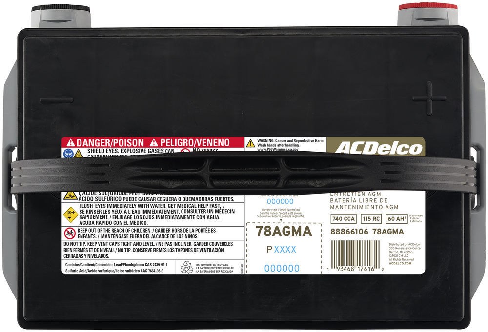 ACDELCO GOLD/PROFESSIONAL - 36 Month Warranty AGM - DCC 78AGMA