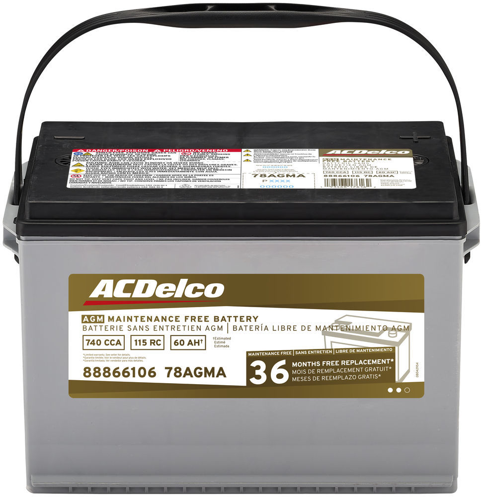 ACDELCO GOLD/PROFESSIONAL - 36 Month Warranty AGM - DCC 78AGMA