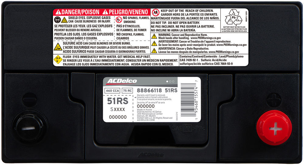 ACDELCO SILVER/ADVANTAGE - 18 Month Warranty - DCD 51RS