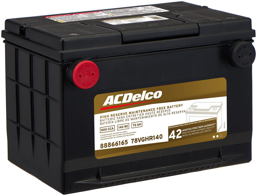 ACDELCO GOLD/PROFESSIONAL - 42 Month Warranty High Reserve - DCC - 78vghr140