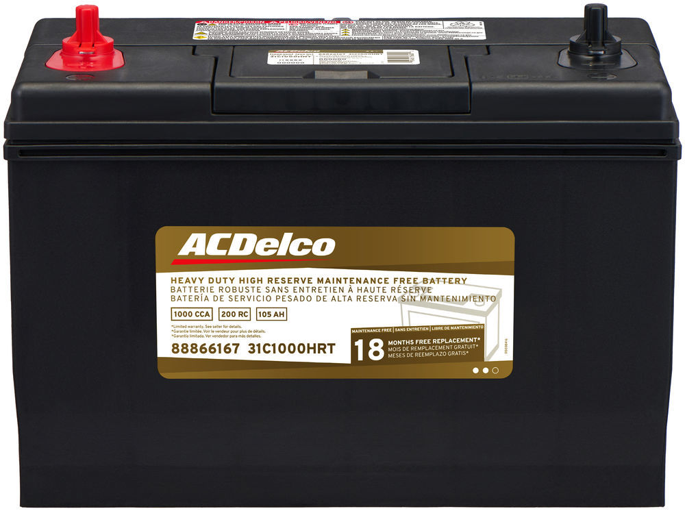 ACDELCO GOLD/PROFESSIONAL - 18 Month Warranty High Reserve Heavy Duty - DCC 31C1000HRT
