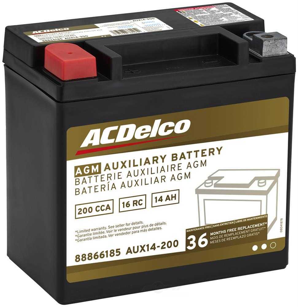 ACDELCO GOLD/PROFESSIONAL - 36 Month Warranty Auxiliary AGM - DCC - aux14-200