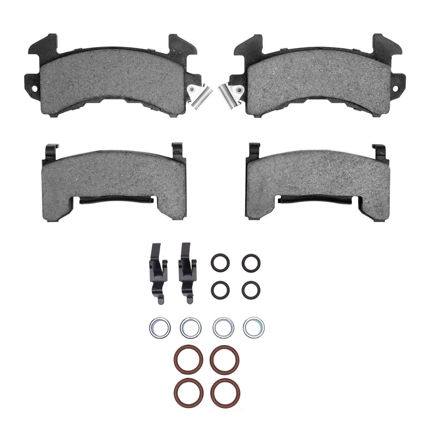 DFC - DFC 5000 Advanced Brake Pads - Semi Metallic and Hardware Kit (Front) - DF1 1551-0154-01