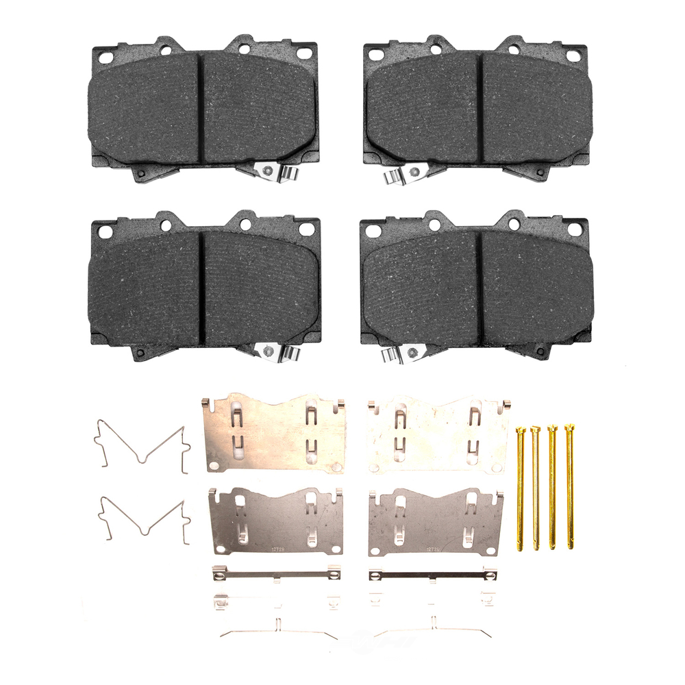 DFC - DFC 5000 Advanced Brake Pads - Ceramic and Hardware Kit (Front) - DF1 1551-0772-01