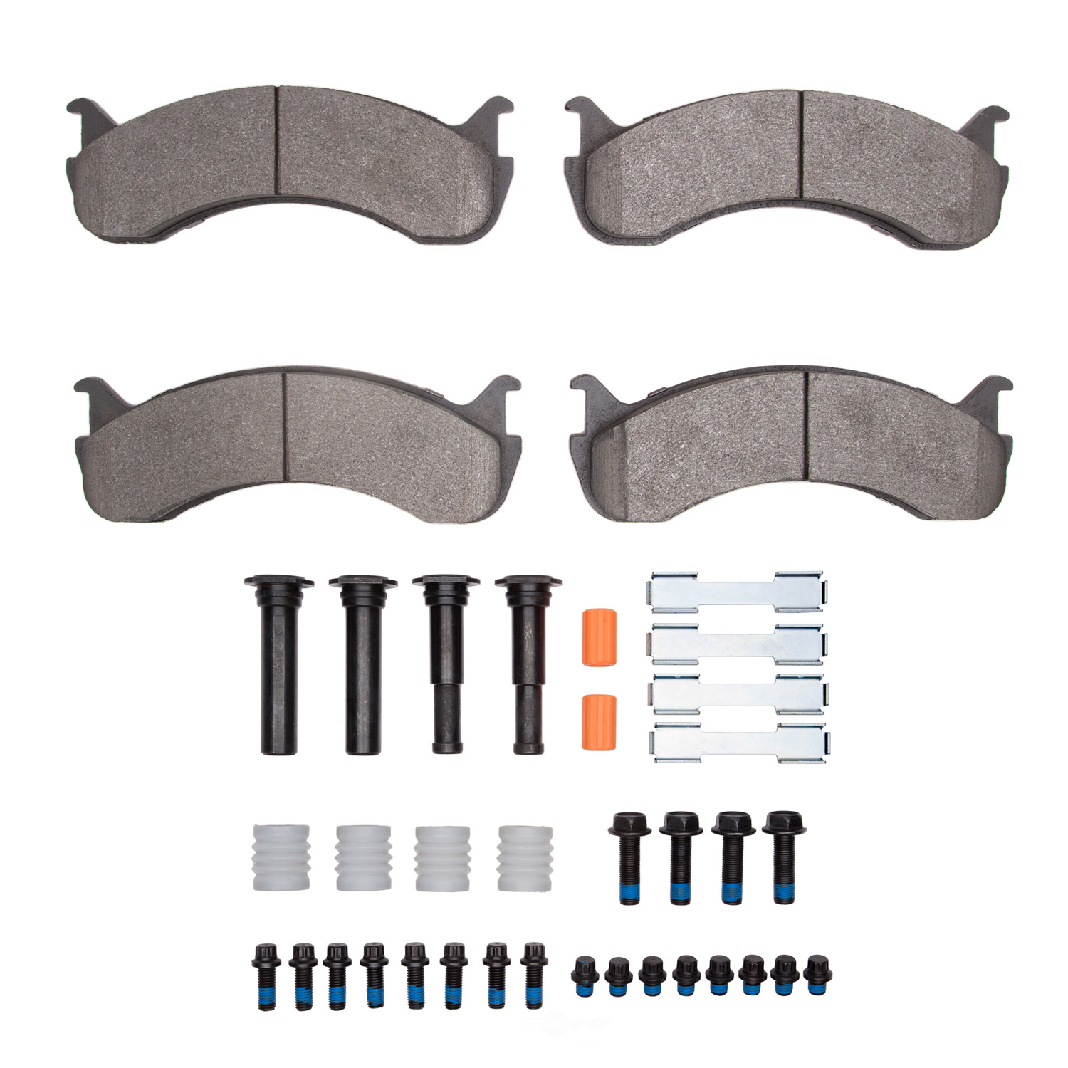 DFC - DFC 5000 Advanced Brake Pads - Semi Metallic and Hardware Kit (Rear) - DF1 1551-0786-11
