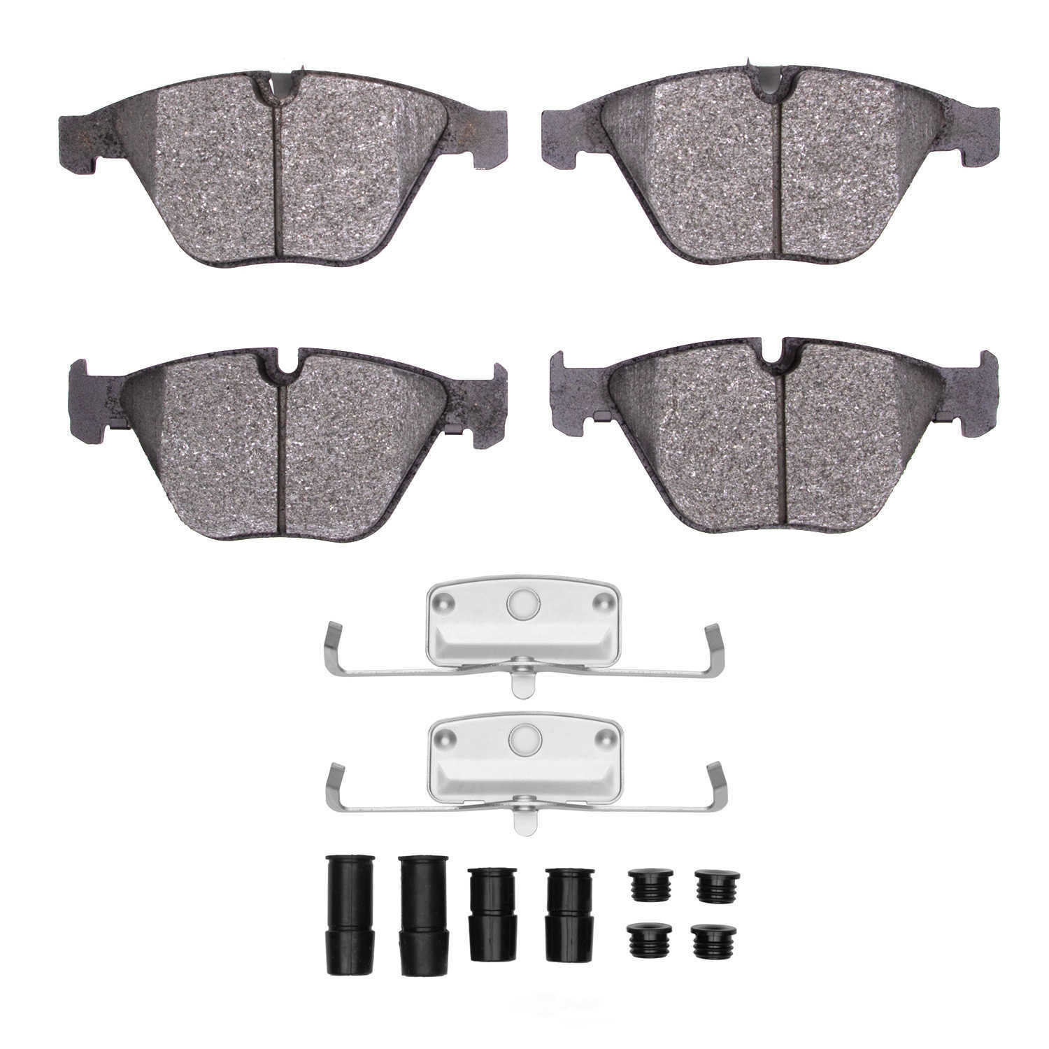 DFC - DFC 5000 Advanced Brake Pads - Low Metallic and Hardware Kit (Front) - DF1 1551-0918-11
