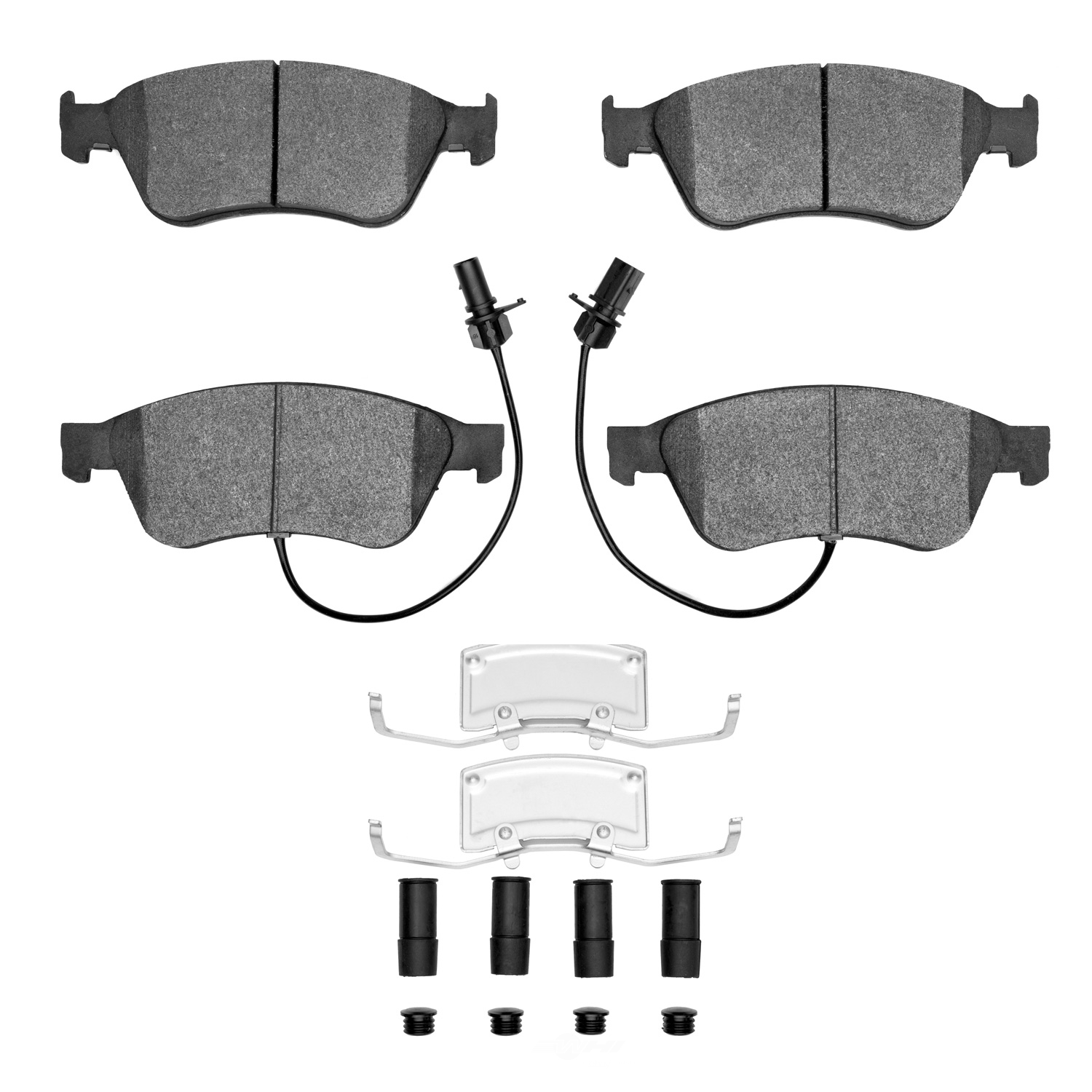 DFC - DFC 5000 Advanced Brake Pads - Low Metallic and Hardware Kit (Front) - DF1 1551-1024-01