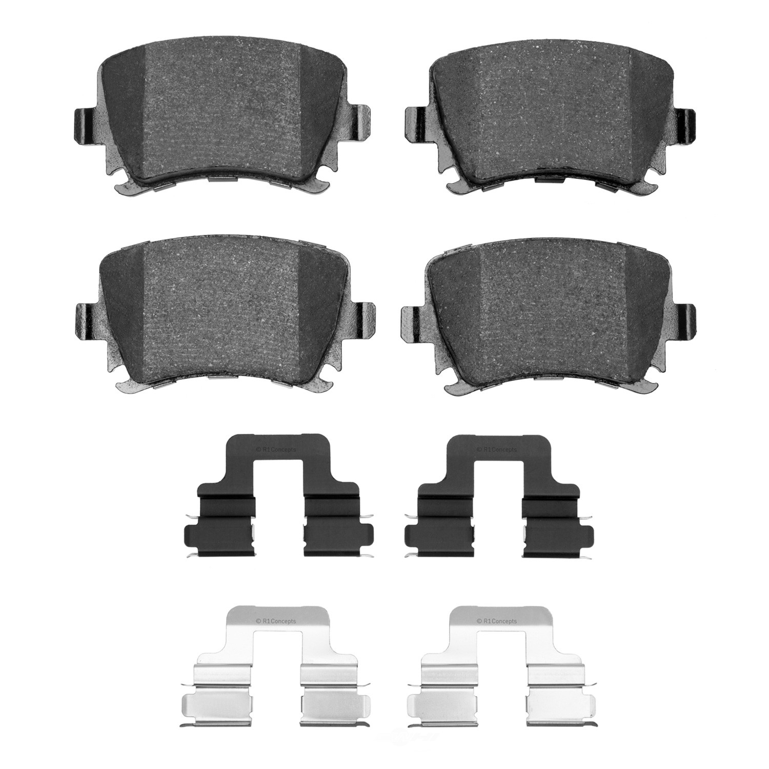 DFC - DFC 5000 Advanced Brake Pads - Ceramic and Hardware Kit (Rear) - DF1 1551-1108-01