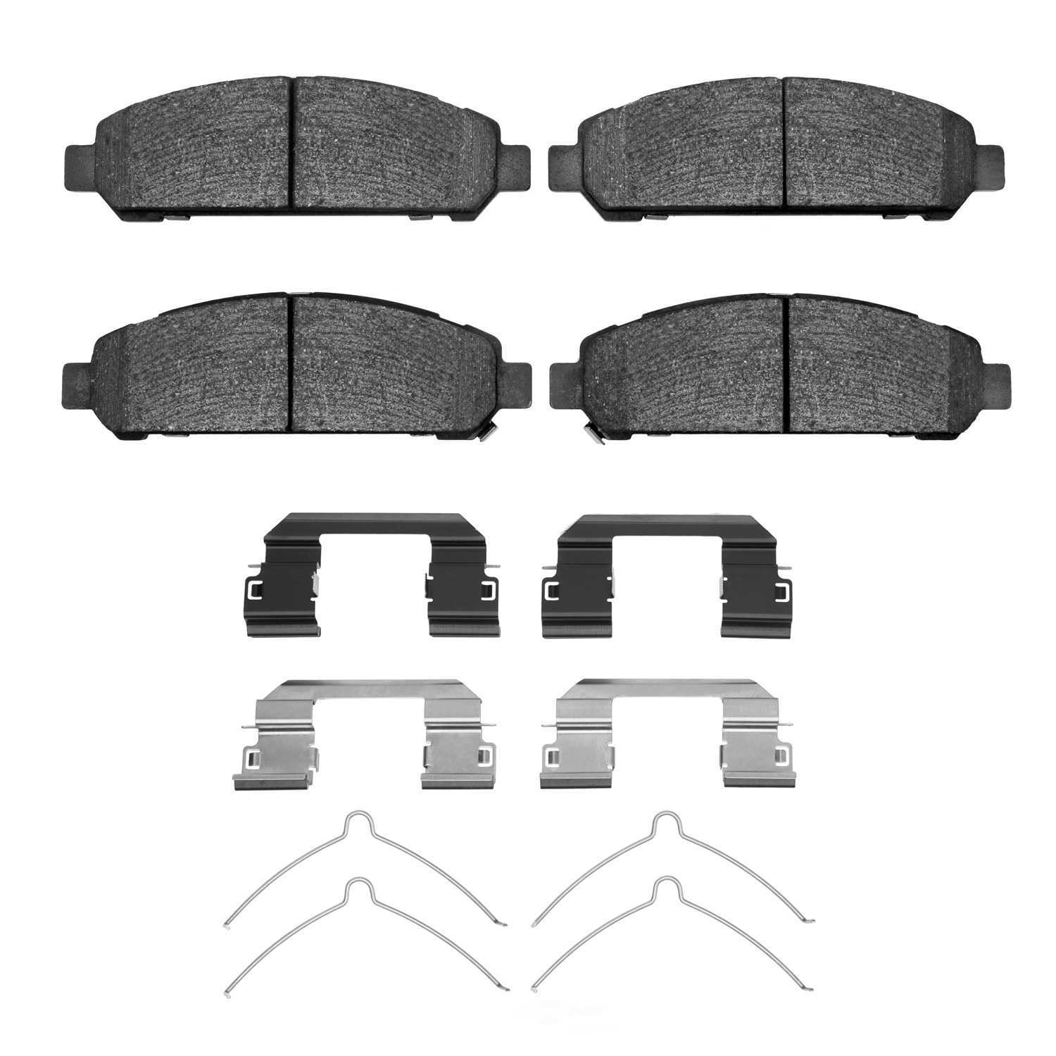 DFC - DFC 5000 Advanced Brake Pads - Low Metallic and Hardware Kit (Front) - DF1 1551-1401-01