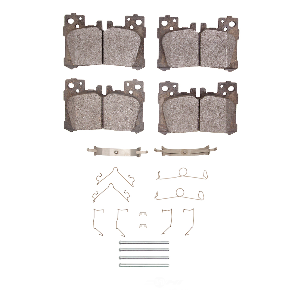 DFC - DFC 5000 Advanced Brake Pads - Low Metallic and Hardware Kit (Rear) - DF1 1551-2063-01