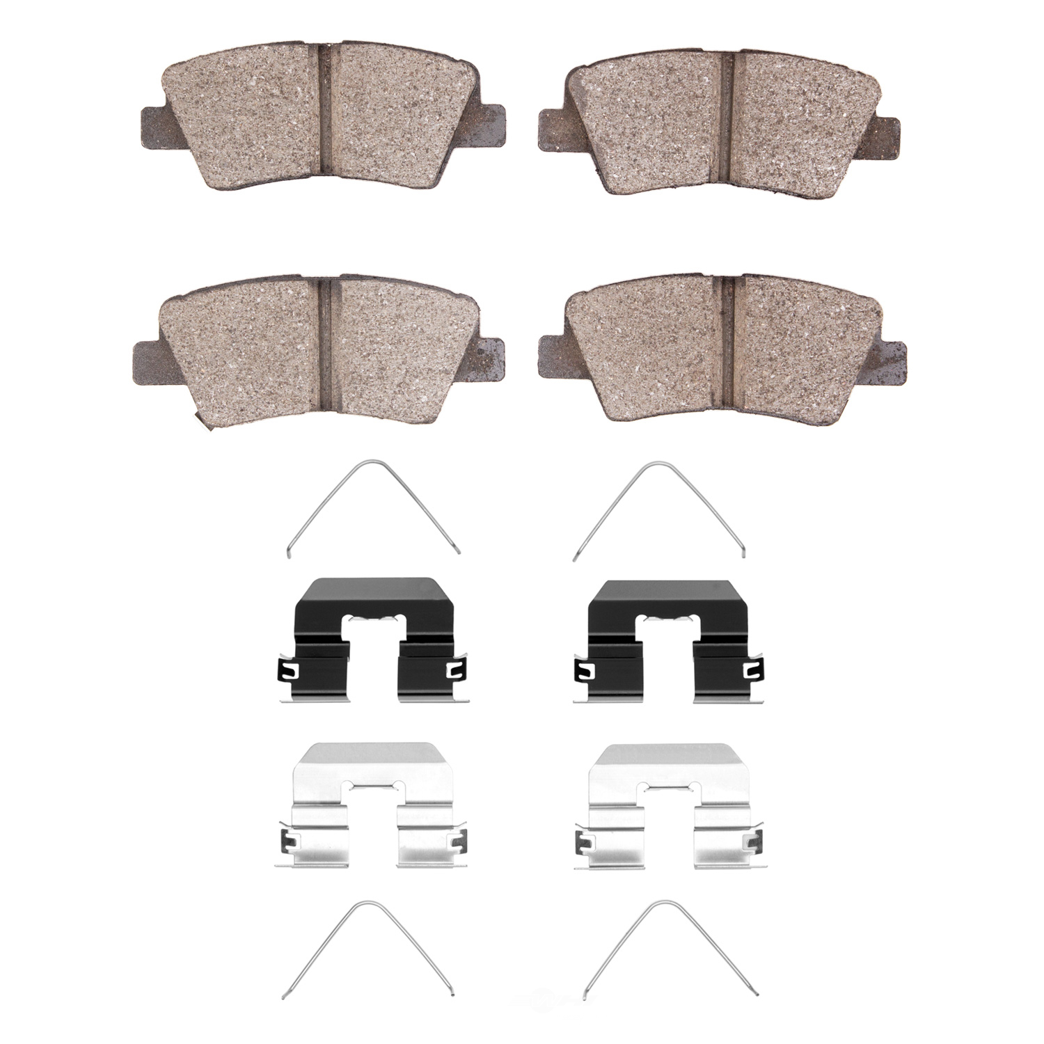 DFC - DFC 5000 Advanced Brake Pads - Ceramic and Hardware Kit (Rear) - DF1 1551-2098-01