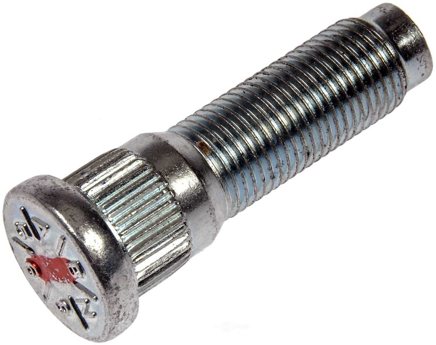 1/2-20 Serrated Wheel Stud - 0.627 In. Knurl, 1.9 In. Length