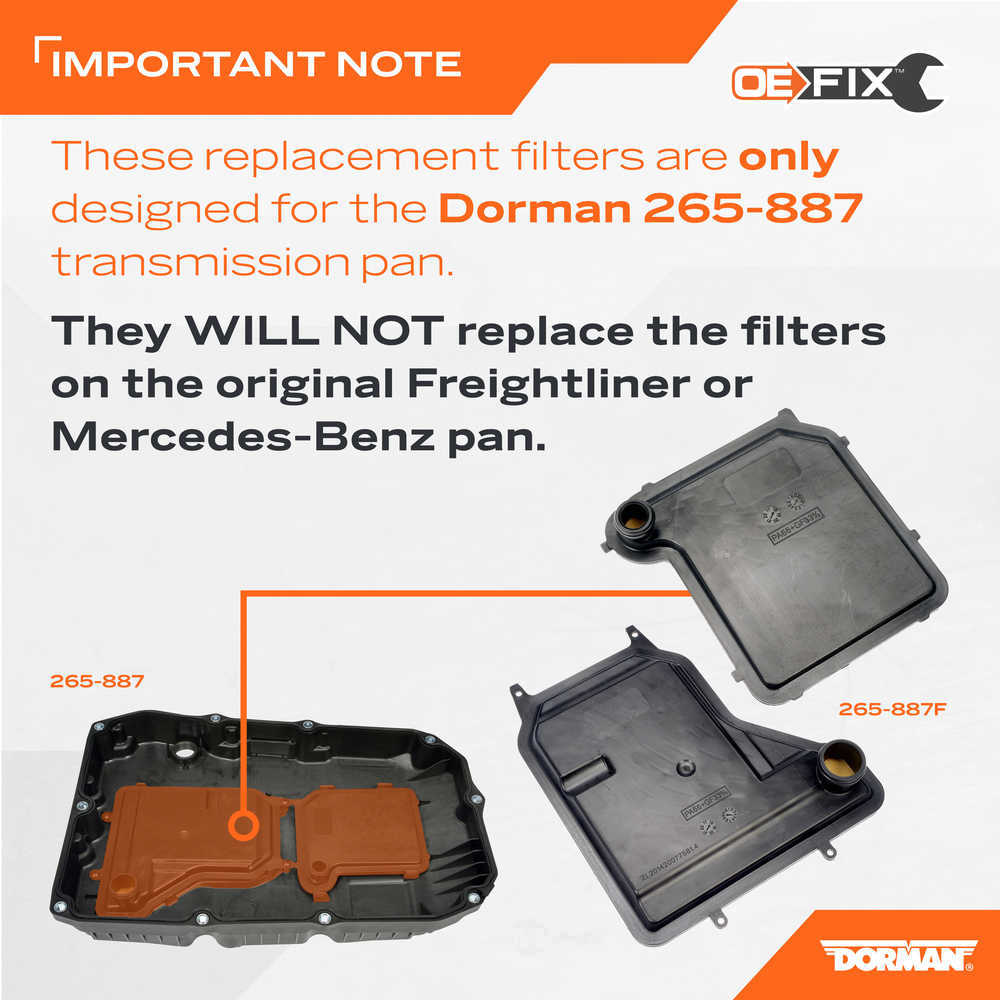 DORMAN OE SOLUTIONS - Transmission Filter Kit - DRE 265-887F