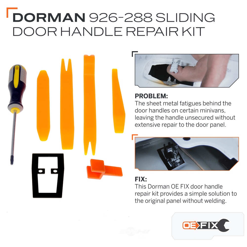DORMAN OE SOLUTIONS - Sliding Door Handle Repair Kit (Right) - DRE 926-288