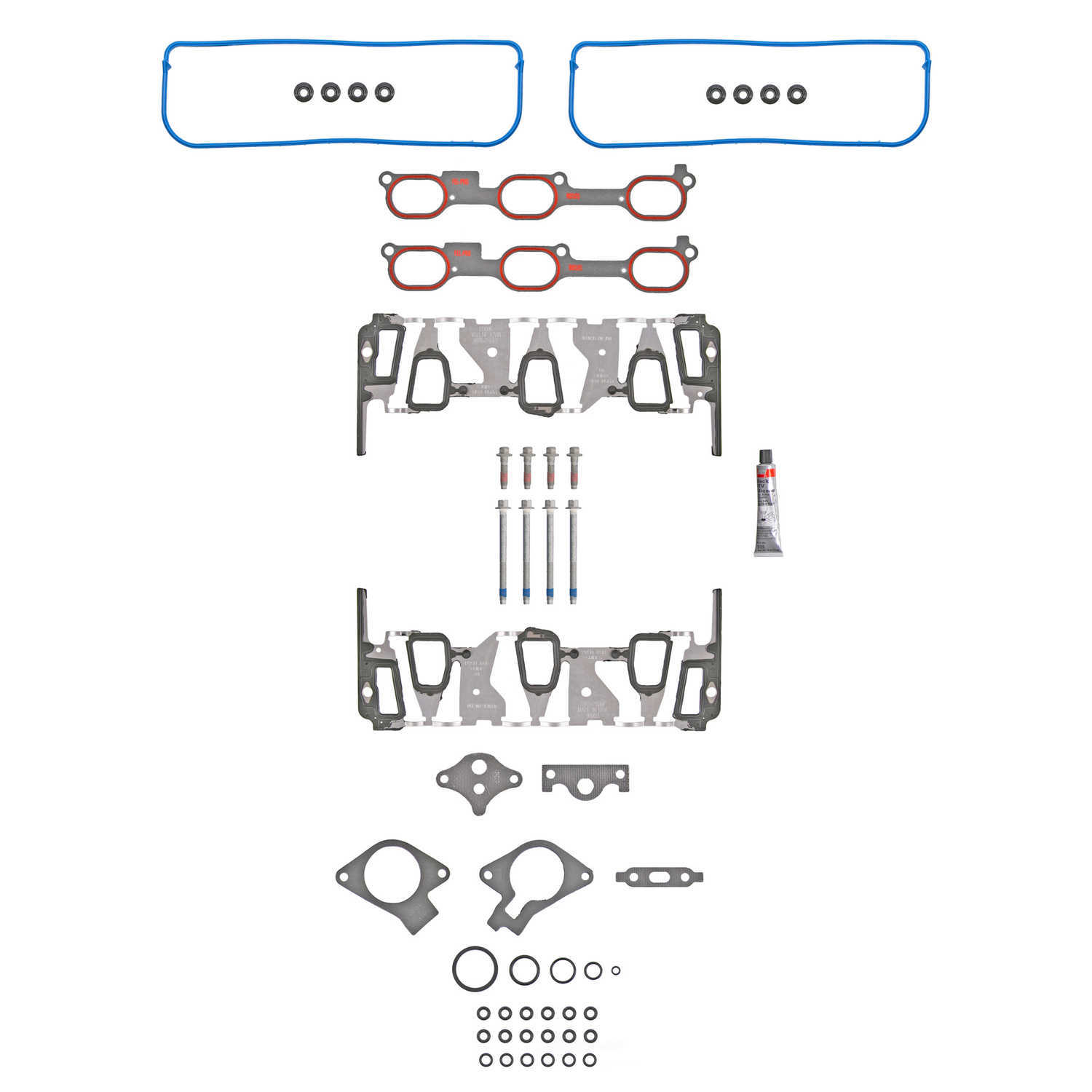 FELPRO - Engine Intake Manifold Gasket Set (Lower and Upper) - FEL MIK 98003 T