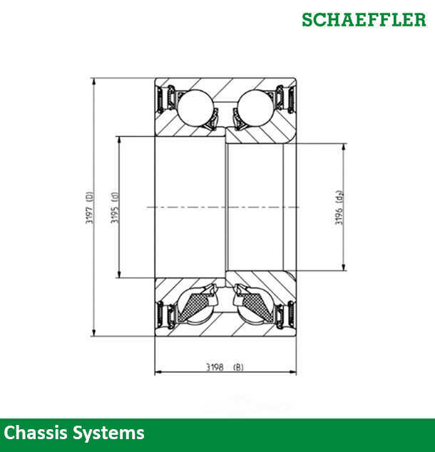 SCHAEFFLER USA - Wheel Bearing (Rear) - FGA 547103E