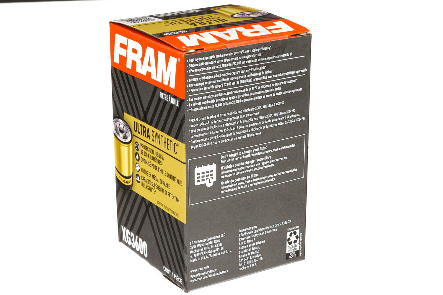 FRAM ULTRA - Ultra Synthetic Engine Oil Filter - FP4 XG3600