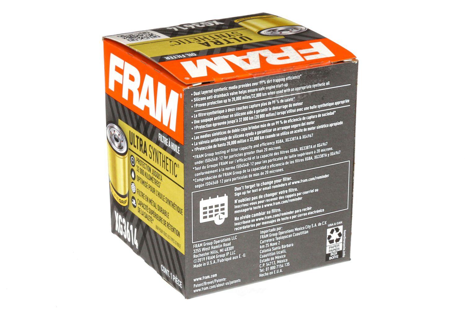 FRAM ULTRA - Ultra Synthetic Engine Oil Filter - FP4 XG3614