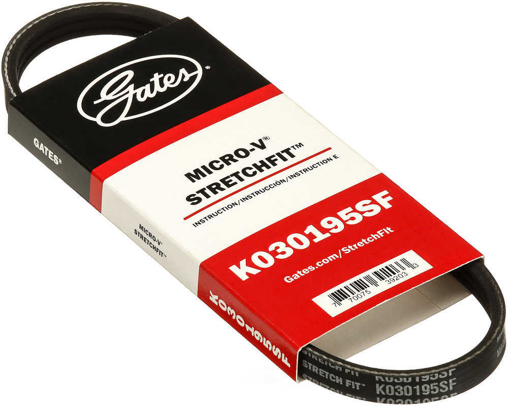 GATES - Premium OE Stretch Fit Micro-V Belt (Water Pump) - GAT K030195SF