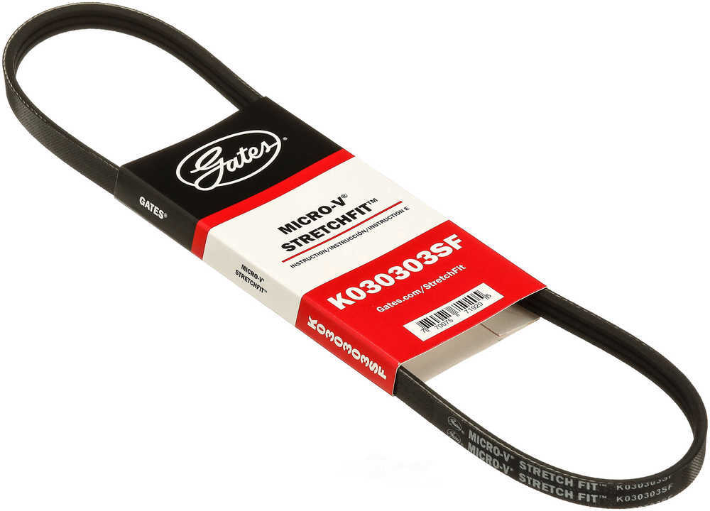GATES - Premium OE Stretch Fit Micro-V Belt (Water Pump) - GAT K030303SF