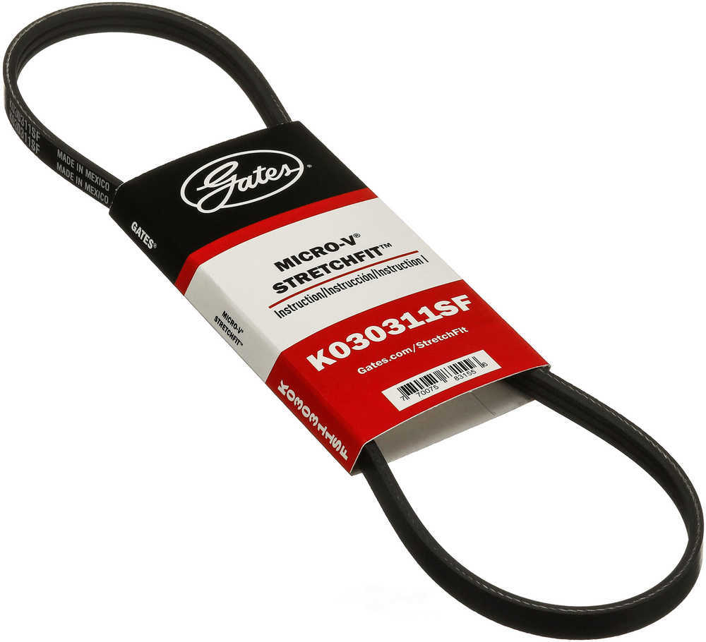 GATES - Premium OE Stretch Fit Micro-V Belt (Water Pump) - GAT K030311SF