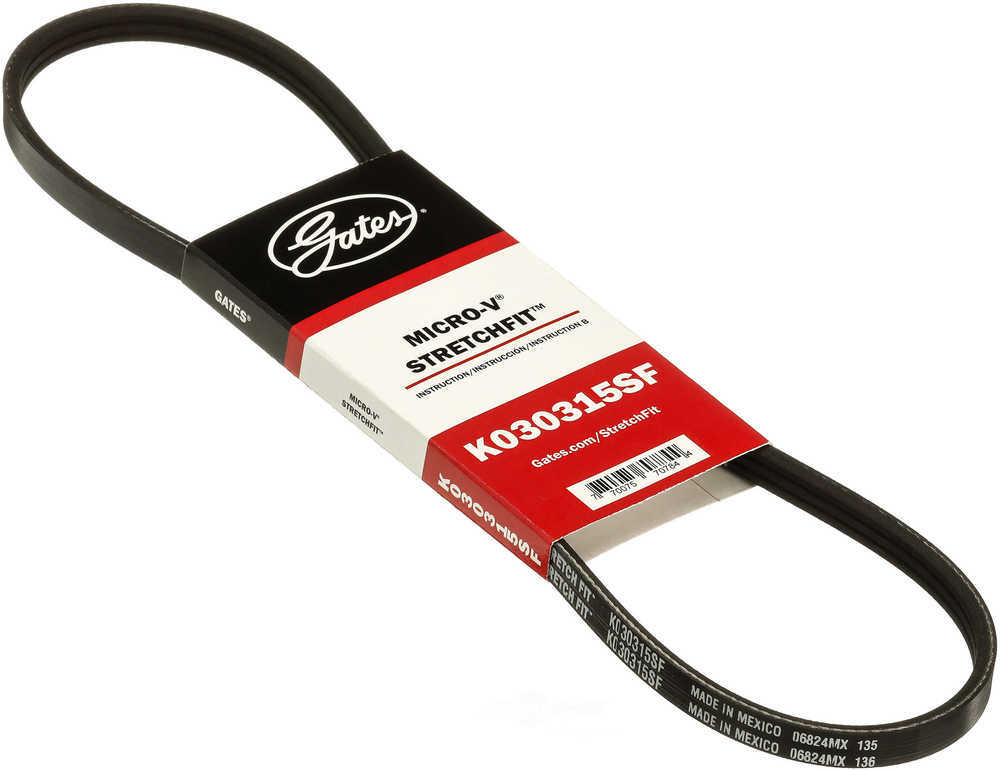 GATES - Premium OE Stretch Fit Micro-V Belt (Water Pump) - GAT K030315SF