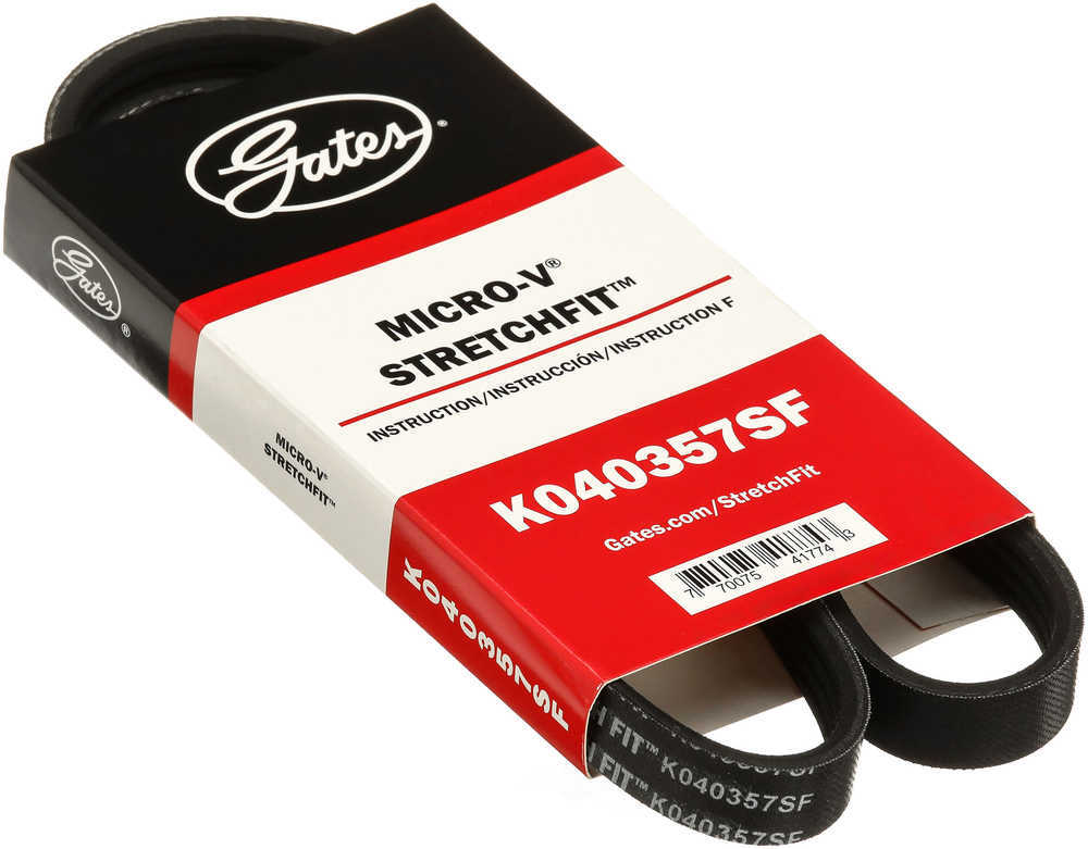GATES - Premium OE Stretch Fit Micro-V Belt (Power Steering) - GAT K040357SF