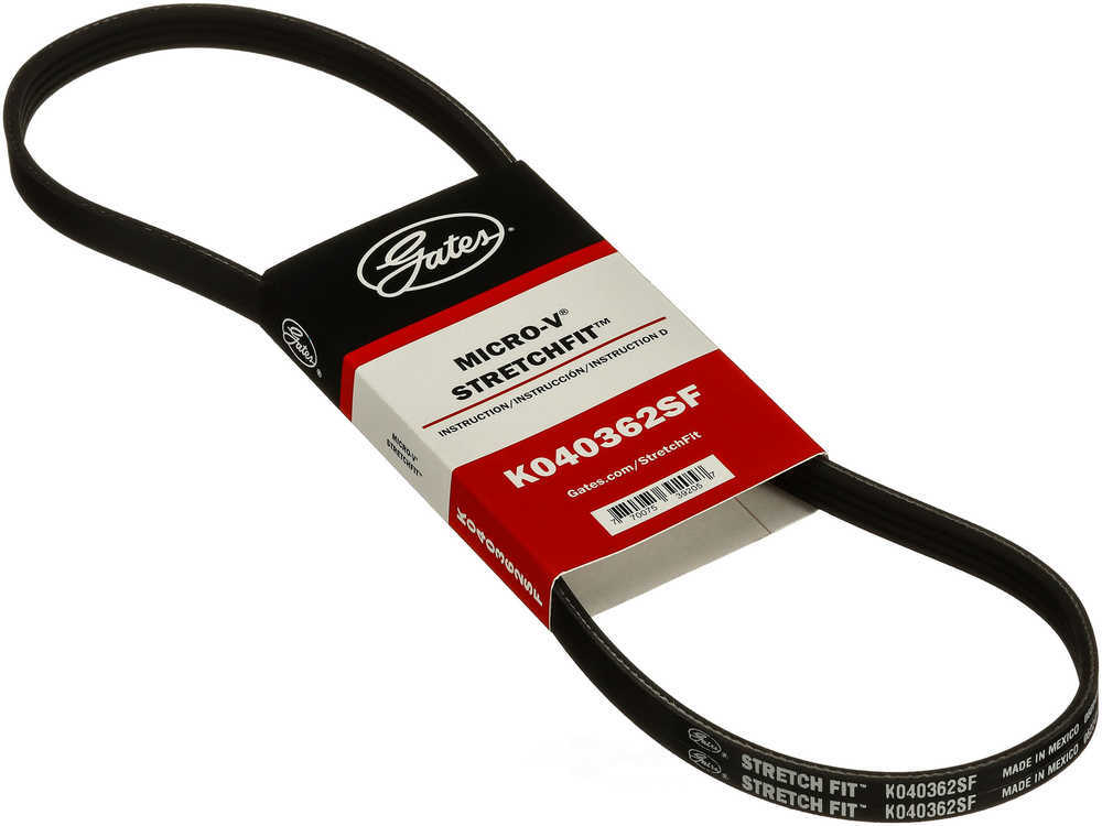GATES - Premium OE Stretch Fit Micro-V Belt (Power Steering) - GAT K040362SF