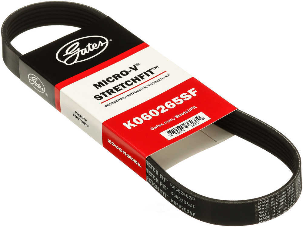 GATES - Premium OE Stretch Fit Micro-V Belt (Fan - From Crankshaft) - GAT K060265SF