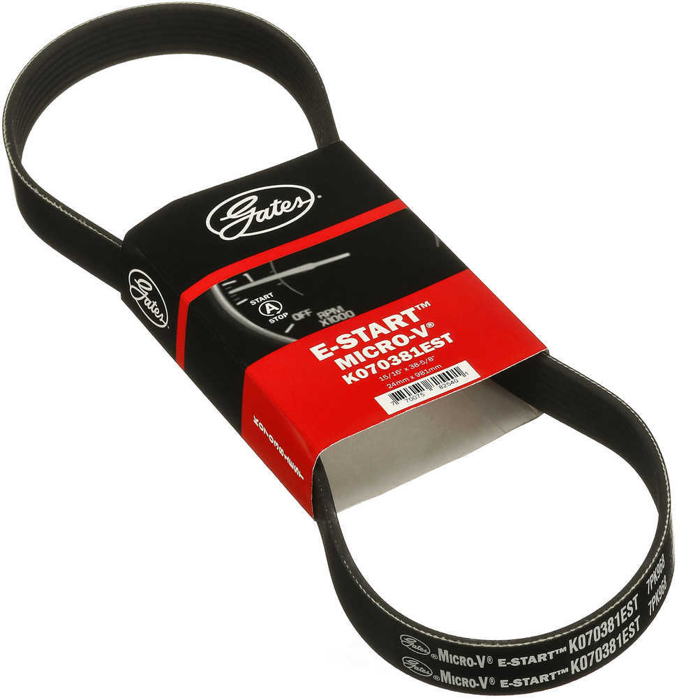 GATES - Automotive V-Ribbed Belt(E-Start) (Alternator) - GAT K070381EST