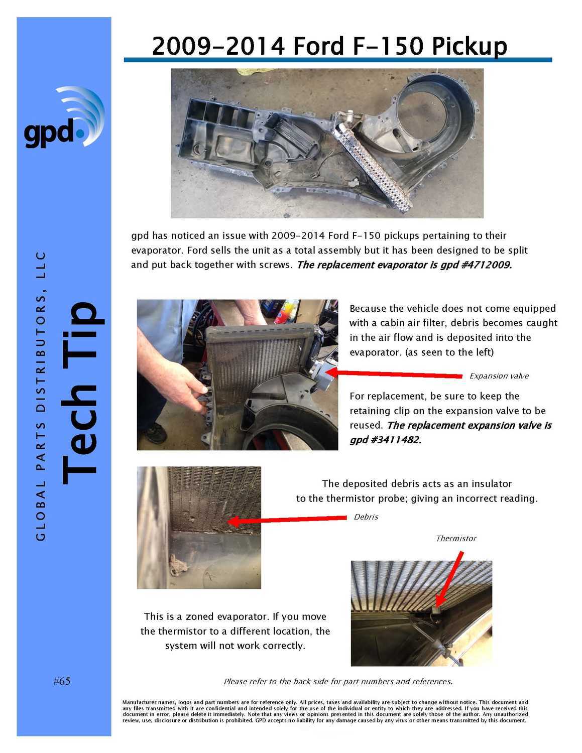 GLOBAL PARTS - A/C Evaporator Core - GBP 4712009