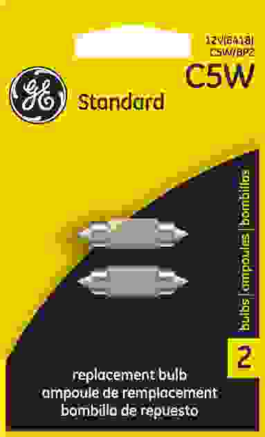 GE LIGHTING - Standard Lamp Twin Blister Pack Luggage Compartment Light Bulb - GEL C5W/BP2