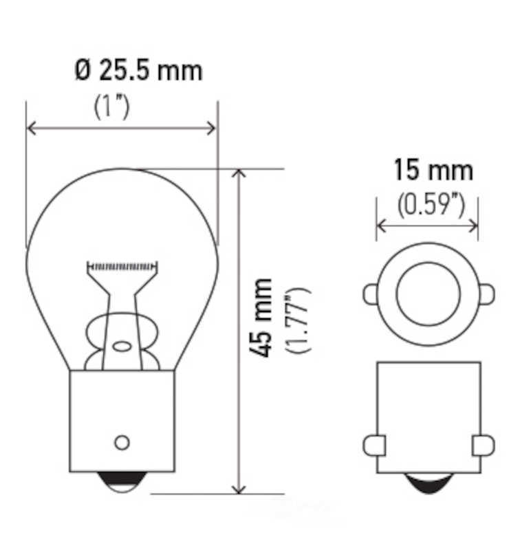 HELLA - Turn Signal Light Bulb (Rear) - HLA 1156