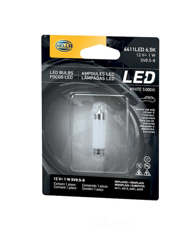 HELLA - LED Miniature Bulb with Color Temperature of 6500K. For Cooler Ambient L - HLA 6411LED 6.5K
