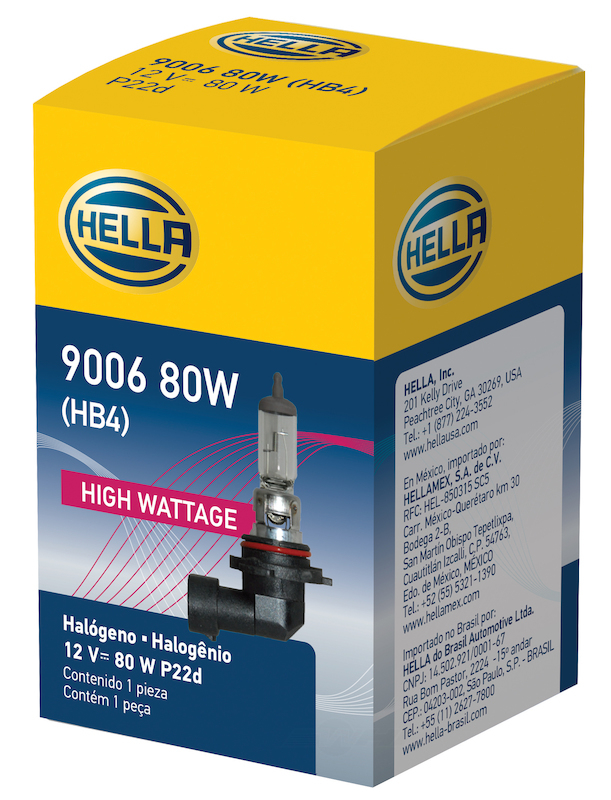 HELLA - Headlight Bulb - HLA 9006 80W