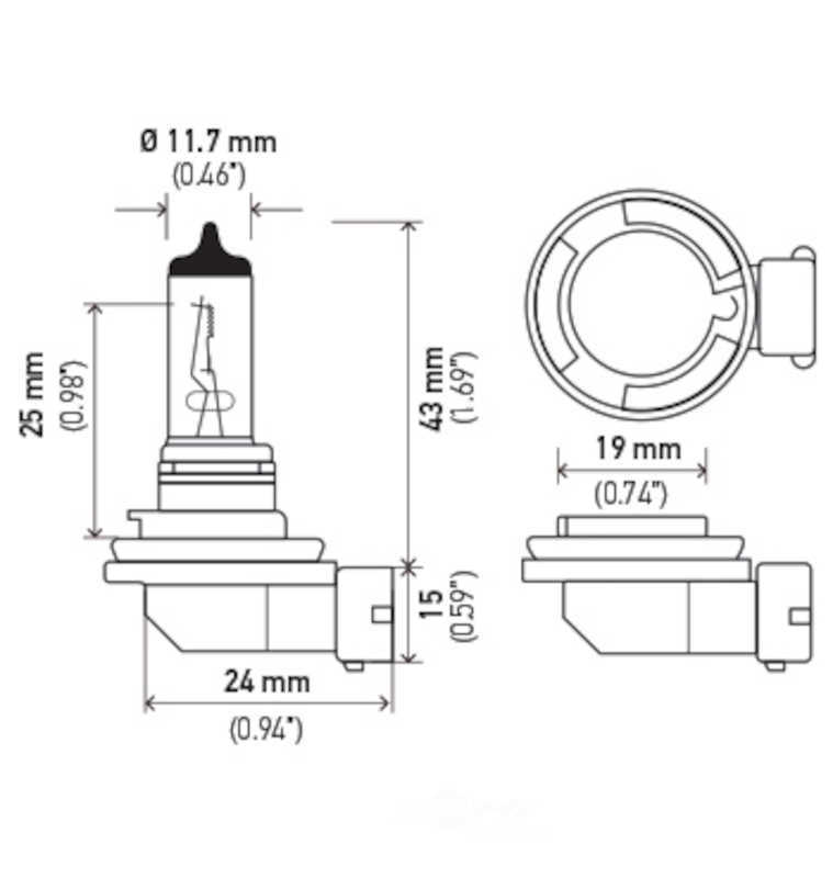 HELLA - Fog Light Bulb (Front) - HLA H11LL