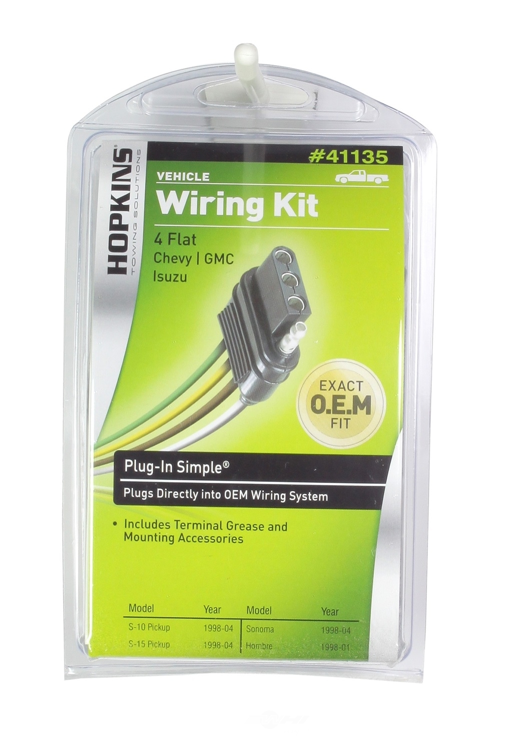 HOPKINS MANUFACTURING - Plug-In Simple Vehicle To Trailer Wiring Harness - HOP 41135