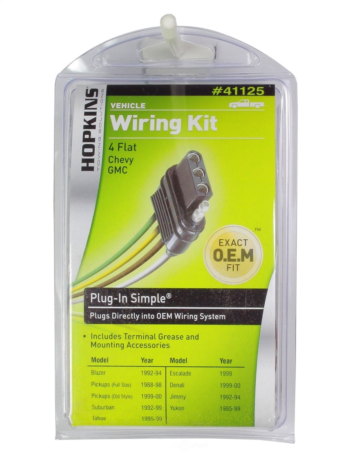 HOPKINS MANUFACTURING - Plug-In Simple Vehicle To Trailer Wiring Harness - HOP 41125