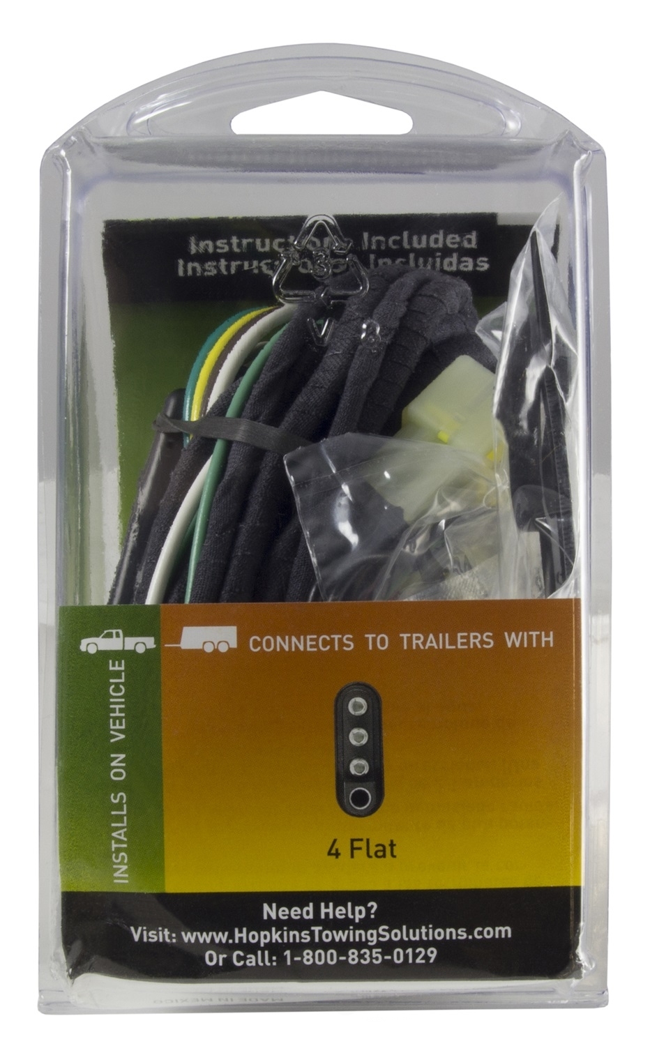 HOPKINS MANUFACTURING - Plug-In Simple Vehicle To Trailer Wiring Harness - HOP 43315