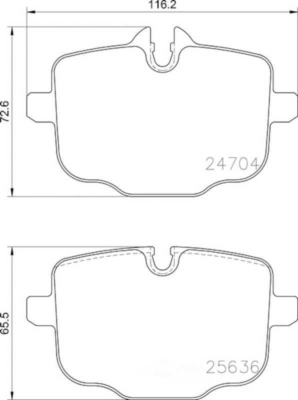 HELLA-PAGID - Low-Metallic Pads (Rear) - HPD 355024921