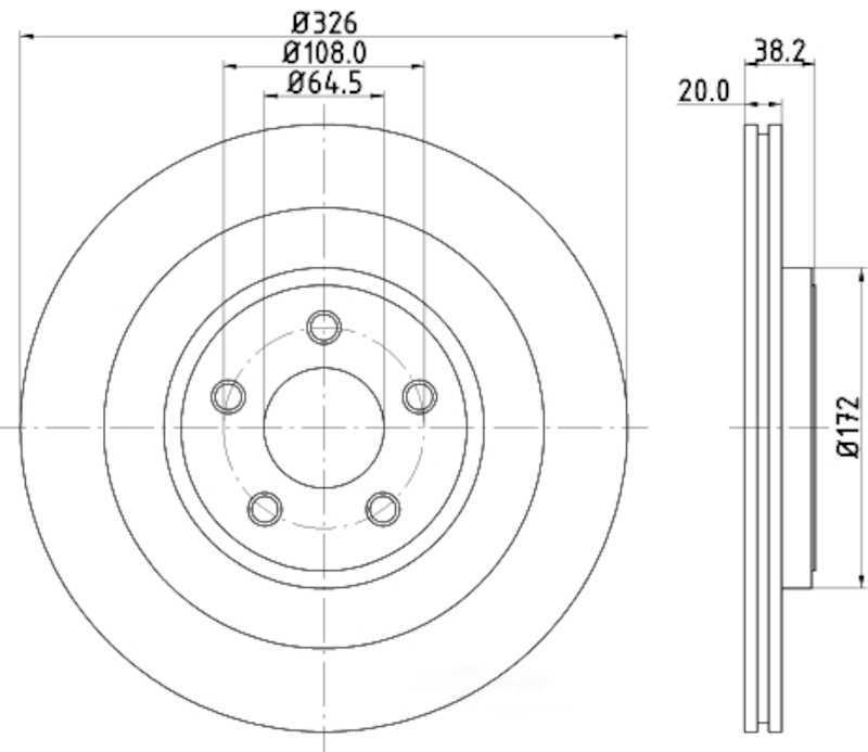 HELLA-PAGID - Integral One-Piece Design (Rear) - HPD 355115582