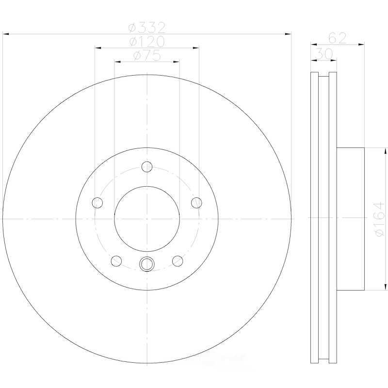 HELLA-PAGID - Integral One-Piece Design - HPD 355122892