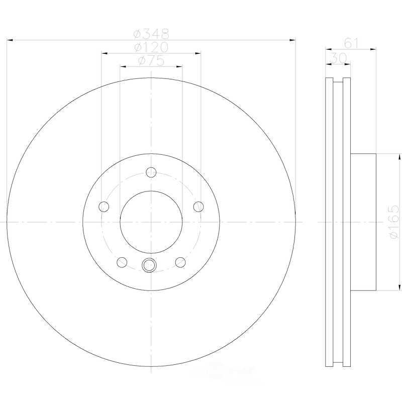 HELLA-PAGID - Integral One-Piece Design - HPD 355122902