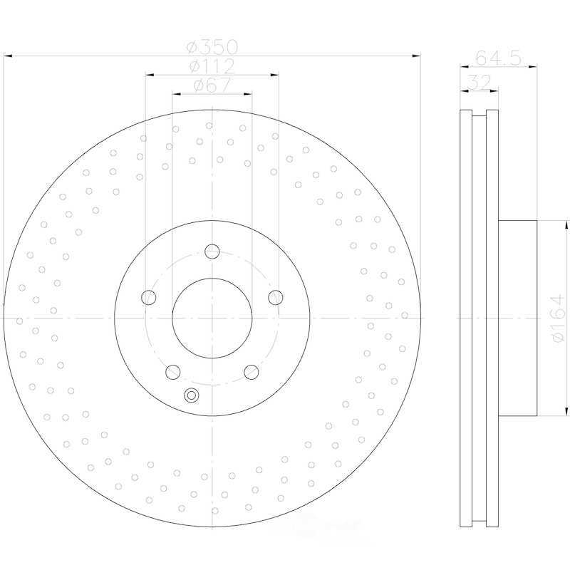 HELLA-PAGID - Integral One-Piece Design (Front) - HPD 355123012