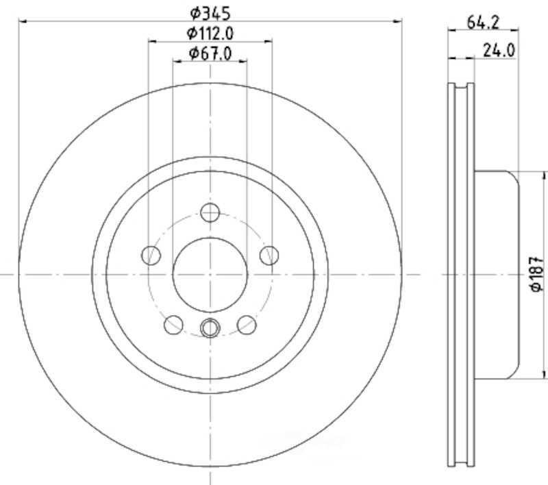 HELLA-PAGID - OE Composite Two-Piece Design (Rear) - HPD 355133031