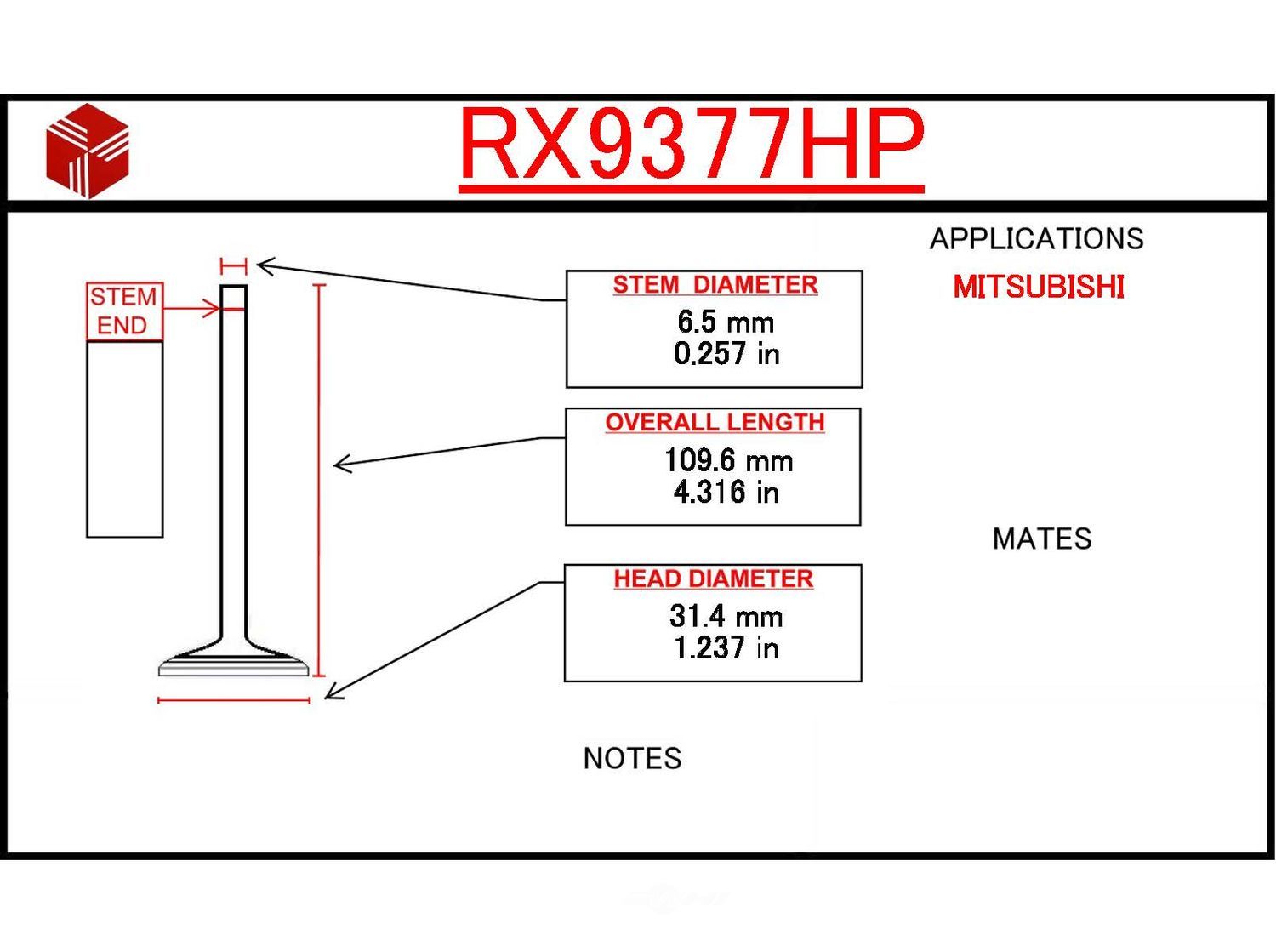 ITM - Engine Exhaust Valve - ITM - rx9377hp