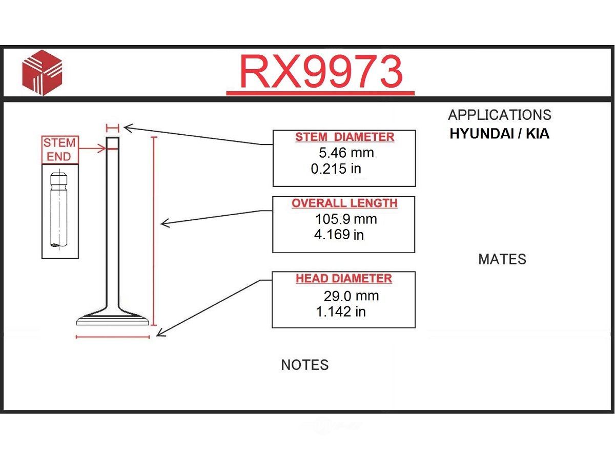ITM - Engine Intake Valve - ITM - rx9973