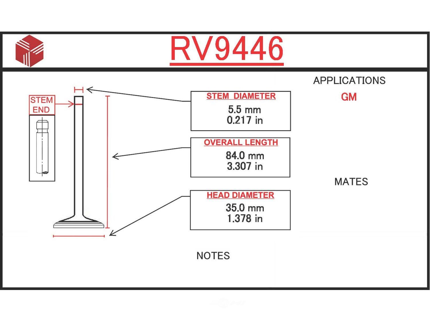 ITM - Engine Intake Valve - ITM RV9446