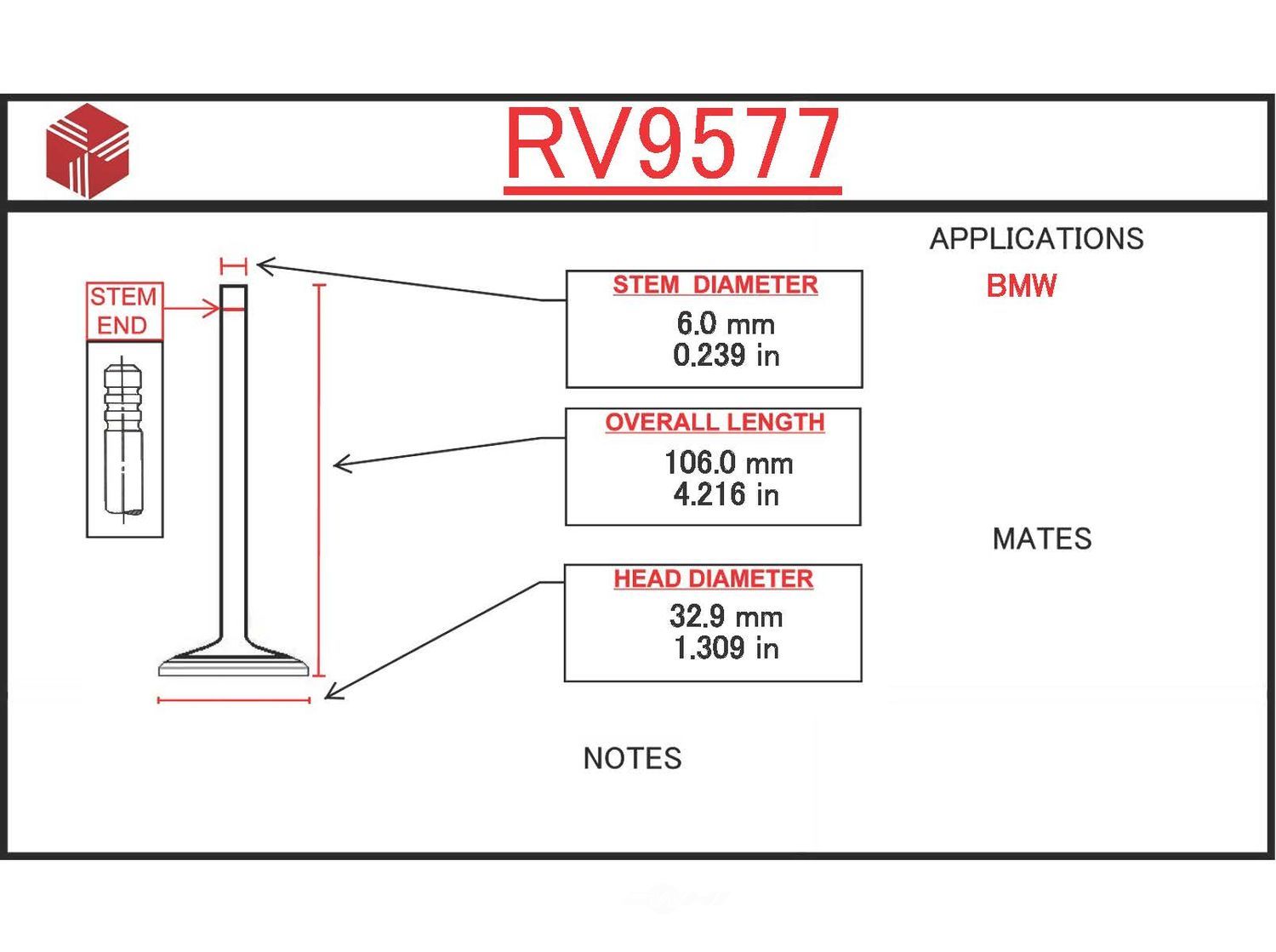 ITM - Engine Intake Valve - ITM RV9577